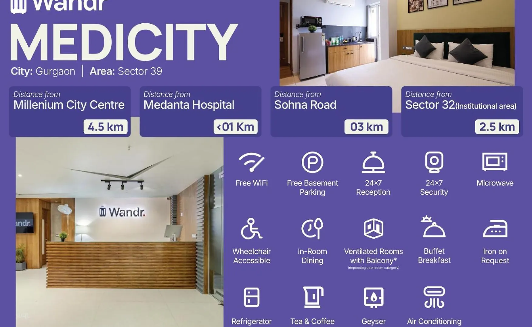 ***  Wandr Hotel Medicity Gurugram, Near Medanta Hospital Gurgáon India